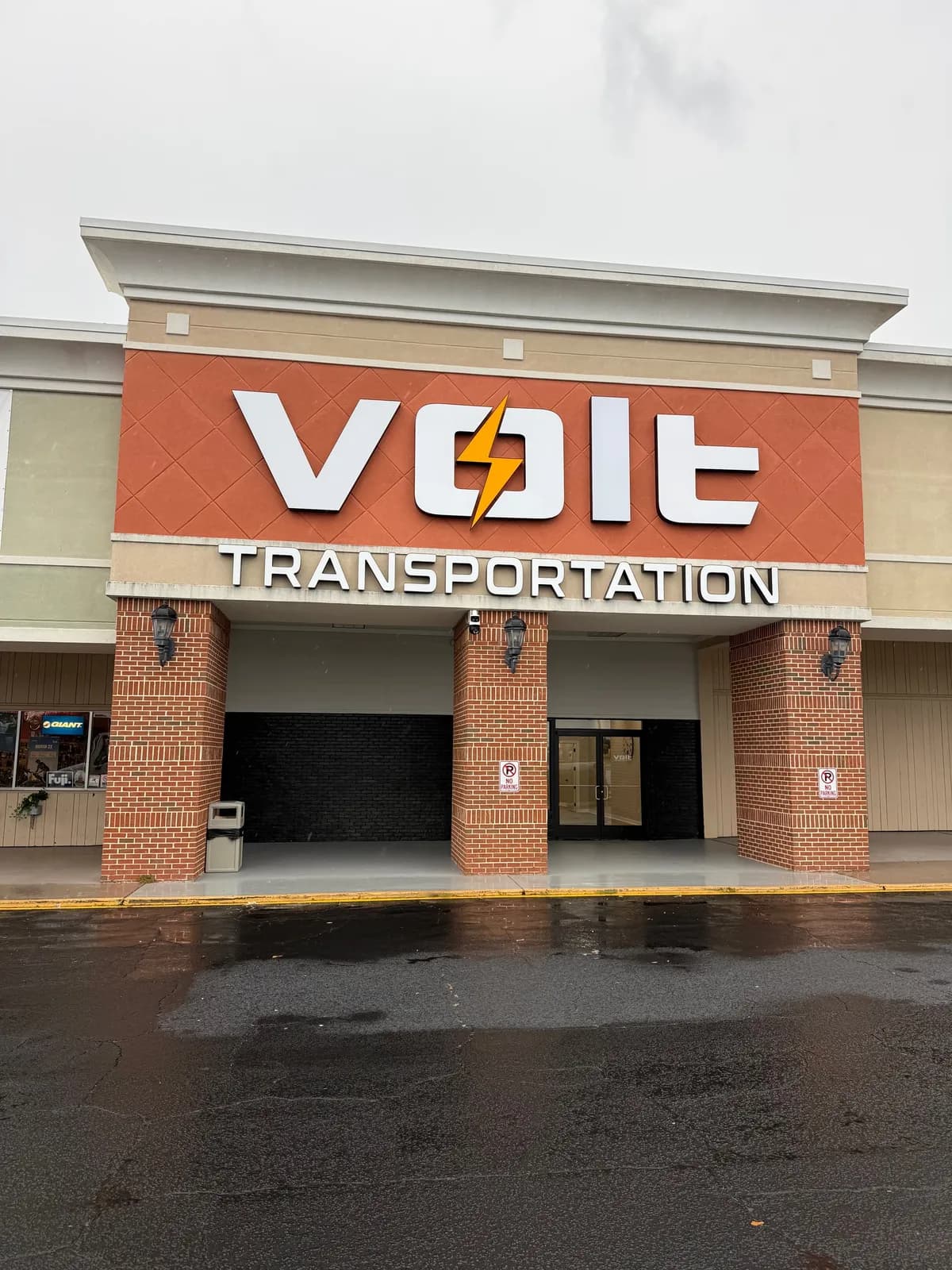 Volt Transportation storefront sign at 3885 Miller Road in Columbus, Georgia